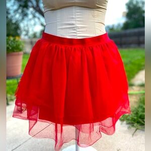 Spirit Vibrant Red Skater Skirt large x-large XL L new tutu